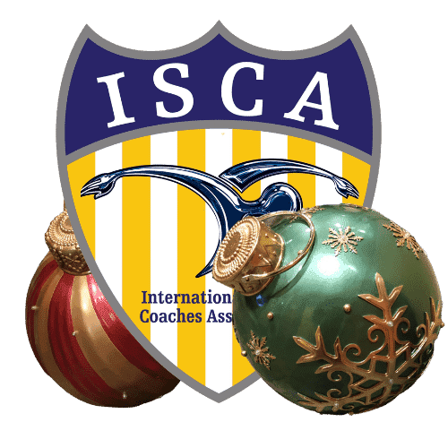 ISCA logo with ornaments